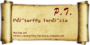 Péterffy Terézia névjegykártya