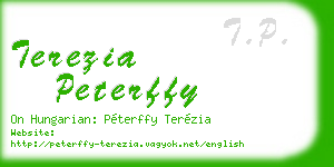 terezia peterffy business card
